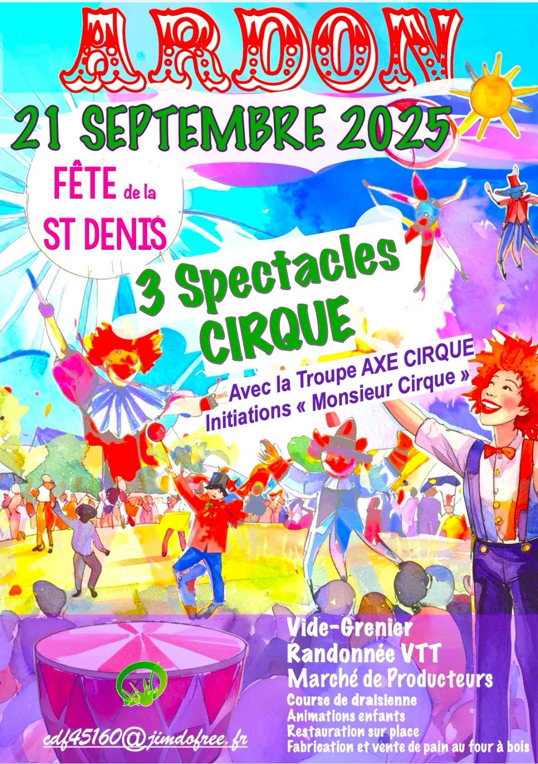 Fête de la Saint-Denis à Ardon • Vide-grenier & spectacles de cirque