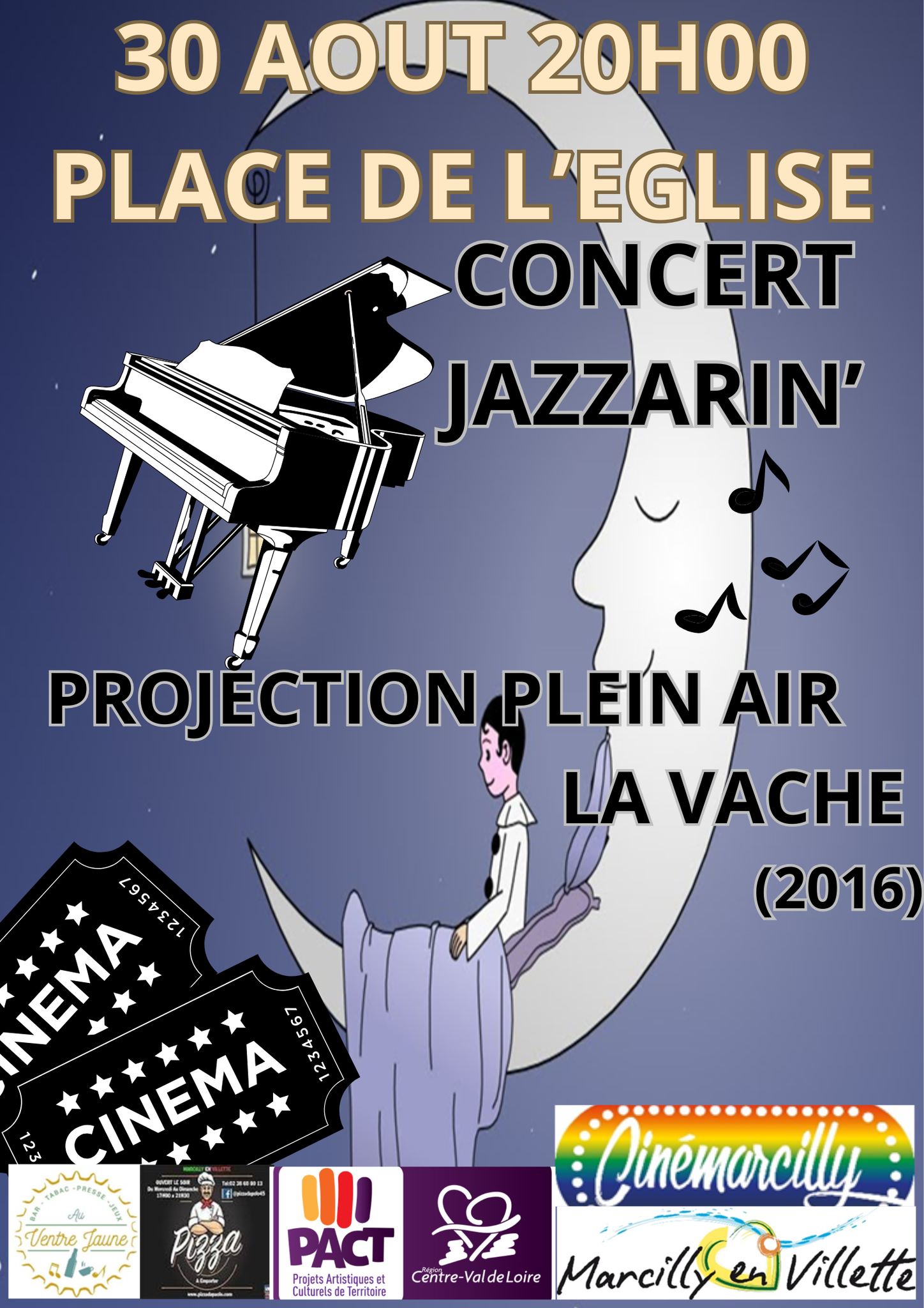 Soirée jazz & cinéma en plein air