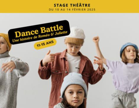 Stage 11-15 ans : Dance battle : une histoire de Roméo... Du 10 au 14 fév 2025