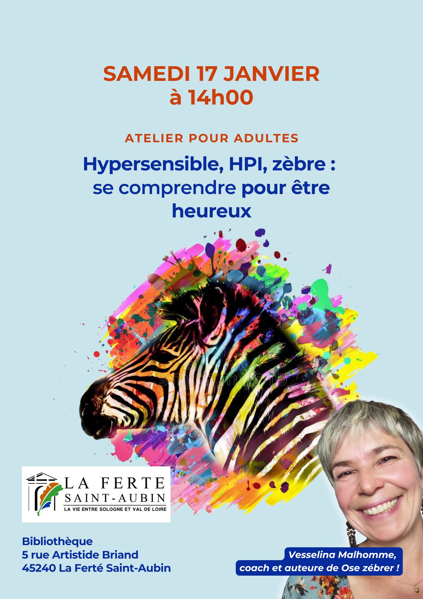 Atelier « Hypersensible, zèbre, HPI, se comprendre pour être heureux »