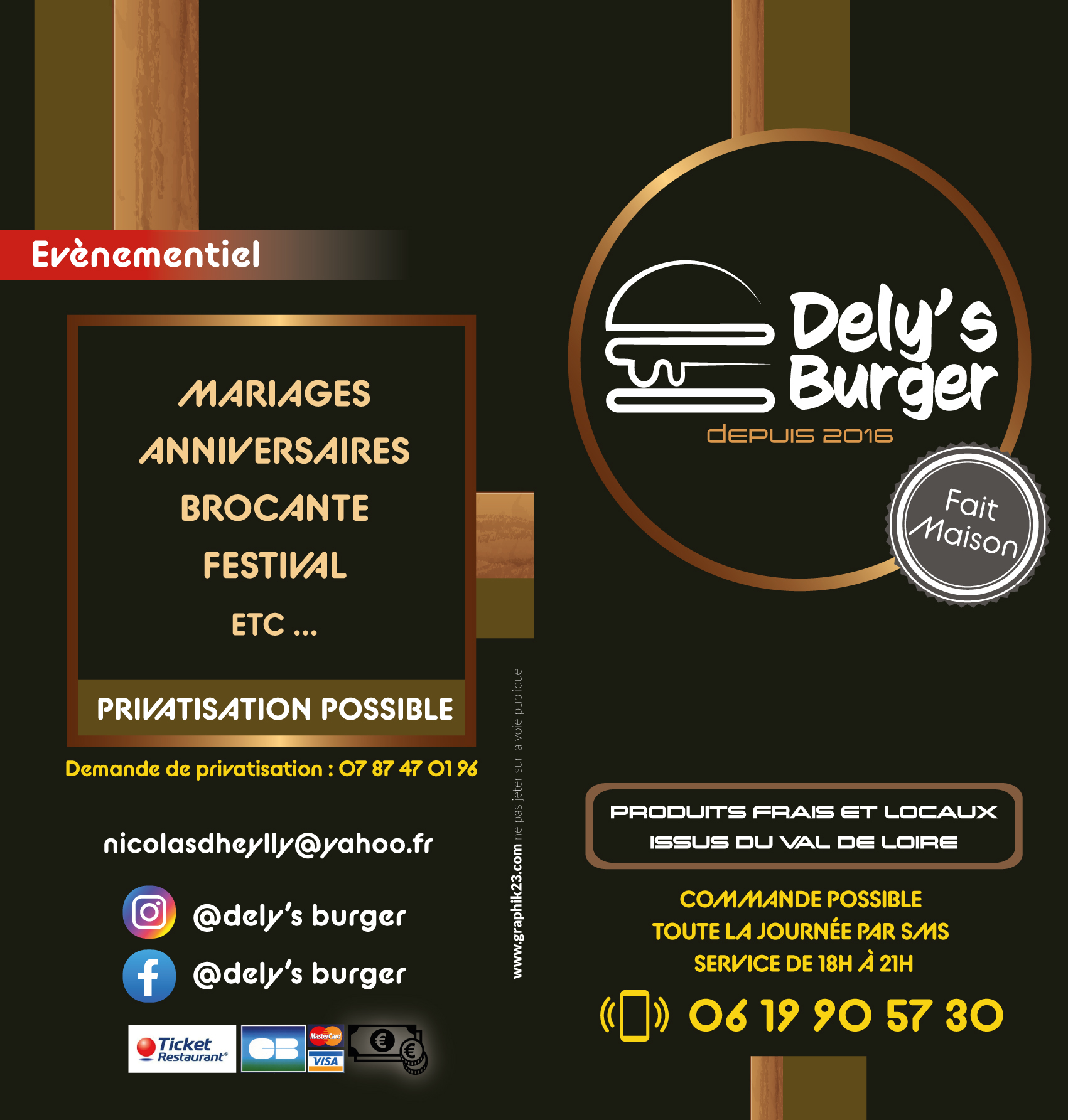 recto-et-dos-depliant-Dely's-burger-2024 - Crédit photo : Dely's Burger